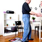 Pic of Blonde teen girl enjoys her first anal sex with a greyhaired old man - OldYoungAnal