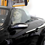 Pic of Tall blonde slut gets humped in a fancy car shop