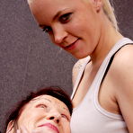 Pic of This blonde babe loves to fool around with a mature lesbian