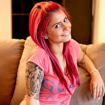 Pic of Cute girl Hailey shows her perfect tits and sexy tattoos