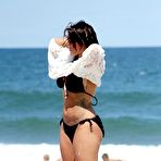 Pic of Deena Nicole Cortese in black bikini on the beach