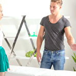 Pic of TrickyMasseur.com - Oiled beauty mouth-fucked and then banged in the massage parlor