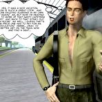 Pic of College boys first romance 3D gay comics: gay hentai xxx cartoons and male anime fantasy story about first time gay fuck experience of innocent couple of young twink and hunk boys in a train compartment or deep oral sucking and gay hand job of cum swapping 12 inch huge cock