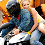 Pic of Nikki Sweet Gives Biker A Blowjob