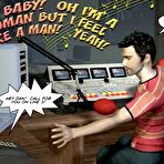 Pic of 3D bisexual anime comics about gay close contact interview of shemale superstar by young innocent DJ Dan