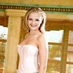 Pic of Blonde Virgin Olga Jushenko Showing Her Pert Titties & Shaven Pussy