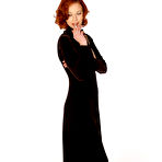 Pic of Justine Joli Smoking while Stripping Classy Black Dress