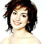 Pic of Anne Hathaway posing sexy and braless for magazines