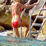 Pic of Victoria Silvstedt ass and cameltoe in red bikini in Monaco