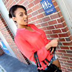 Pic of Cherry Hilson takes a facial cumshot in a gloryhole