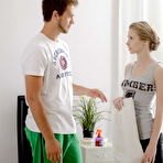 Pic of TrickyMasseur.com - Sexy teen gets her tight teen pussy fucked by her rubber