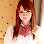 Pic of Reon Otowa posing her natural big tits in striped bikini