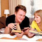 Pic of Dirty teenage cutie fucks with her friend instad of doing her homework