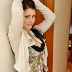 Pic of Cute teen Hailey shows off her tight round ass in a tiny thong