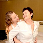 Pic of Old and young lesbian couple playing together