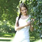 Pic of Pretty teen chick Liona Levi is outdoor with the pussy and mouth filled by cock