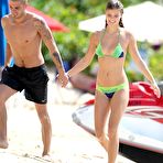 Pic of Nina Agdal sexy in bikini on a beach
