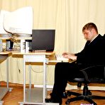 Pic of Creamedonglasses - secretaries covered in thick spunk!