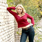 Pic of eroKatya - hot naturally busty blonde teen - Brick wall - free erotic gallery 