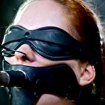 Pic of SexPreviews - Calico Lane redhead is gagged bound with anal hook and nipple clamps