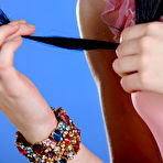 Pic of Kristina J takes her sexy pink lingerie before the camera and shows us her amazing tight booty. - TheMetArt.com