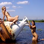 Pic of Ashanti A and Julia F took their girl friend to the sea to show her how good it is being naked. - TheMetArt.com