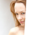 Pic of Blue Angel spreads her sexy legs in front of the camera and plays with her shaved hungry muff. - TheMetArt.com