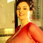 Pic of Lorna Morgan - red fishnet top