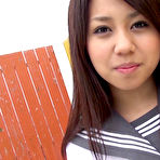 Pic of Japanese girl Satsuki wears a schoolgirl uniform cosplaying outfit and the CKE18 Director can't stop slipping his finger under her white cotton panties.