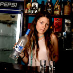 Pic of Emily 18 - Cute teen babe Emily 18 strips in the bar and shows her fantastic curvy body.