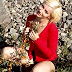 Pic of Cute Blonde Amateur Outside Being Very Naughty