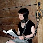 Pic of fantastic bondage scene leaving bondage slut hanging from a post while in strappado