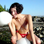 Pic of outdoor balloon fetish fun