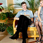 Pic of Pantyhosed chick enjoying vigorous muff-diving before harsh ass-plundering