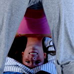 Pic of Dark haired teen girl shows off her tiny tits