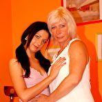 Pic of Horny blonde mature lesbian taking on a hot babe