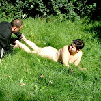 Pic of Asian Lawn Bondage