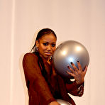 Pic of Black big boob Tattoo BBW Star Popping Huge Balloons