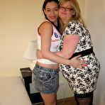 Pic of Naughty hairy teen doing a big mature woman