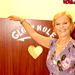 Pic of She sucks and fucks that big cock through the hole