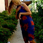 Pic of Blonde Teen posing Nude Outside