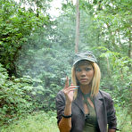 Pic of Horny military t-girl Chompoo takes a big mouthful