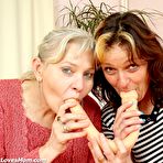 Pic of Aged female friends hole licking and fake dong shag
