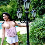 Pic of Horny shemale stroking her girl meat