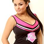 Pic of Boob Study - Sexy busty cheerleader Kelley taking off her uniform