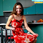 Pic of CUTIESINTIGHTS - Model takes off dress showing her pantyhosed booty