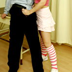 Pic of This horny fucking teen gets the teachers cock in detention