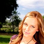 Pic of Carmen Gemini shows natural breast and masturbates outdoors @ Busty Cafe