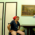 Pic of Young hottie and granny in steaming action