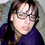 Pic of Amateur Nerd Spreads Hairy Butthole